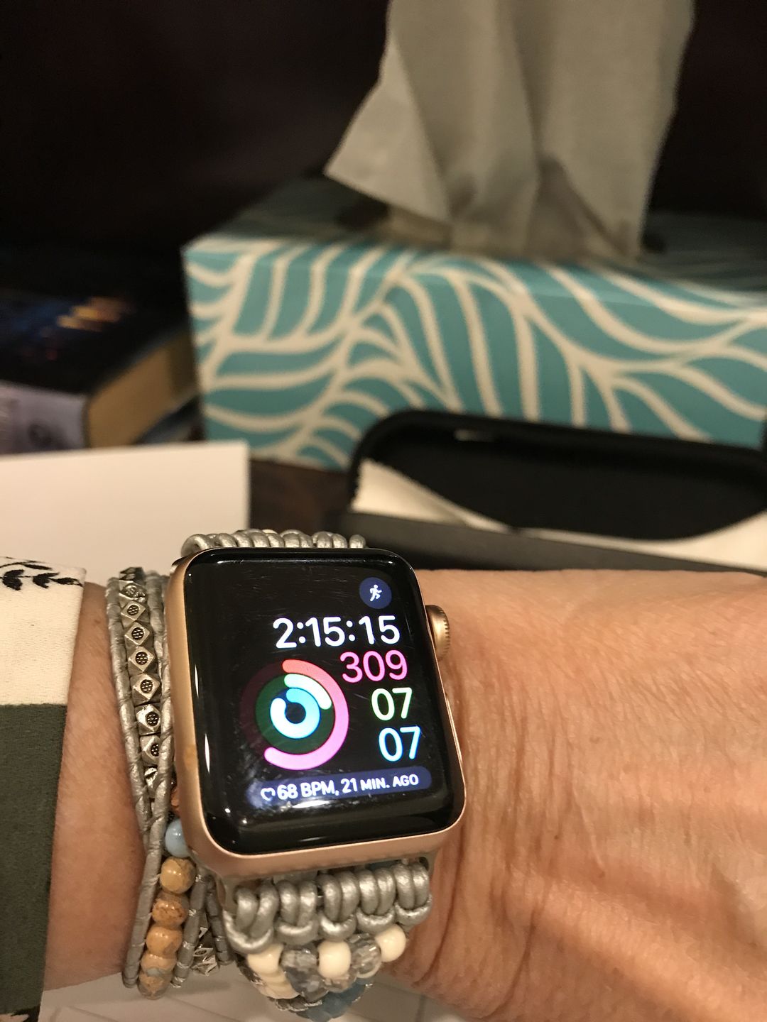 Customer photo review of Healing Topaz Apple Watch Strap