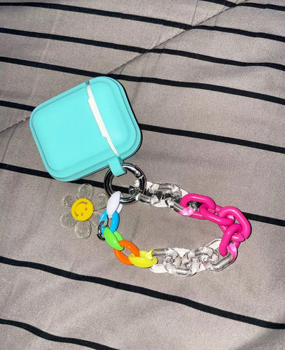 Customer photo review of Pastel Rainbow AirPods Case