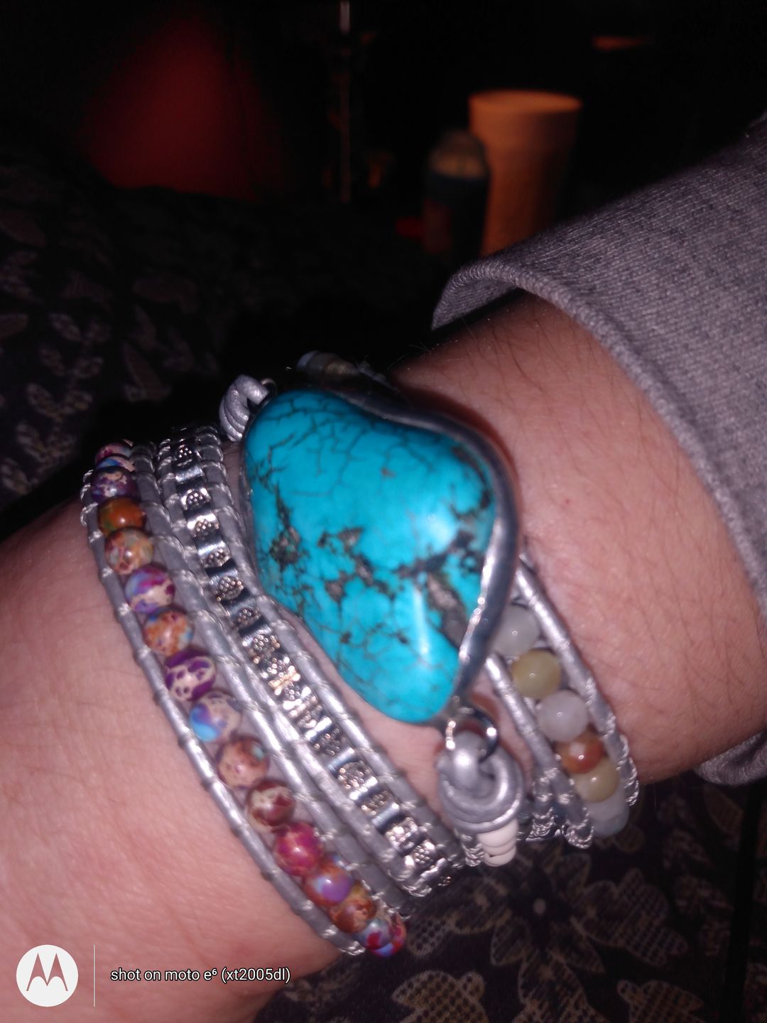 Customer photo review of Healing Turquoise Protection Wrap Bracelet