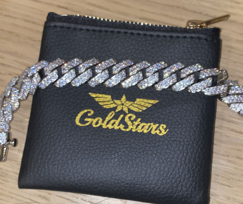 Customer photo review of 15mm Diamond Prong Set Bracelet (White Gold)