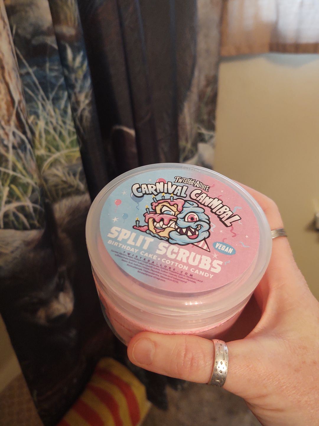 Customer photo review of Carnival Cannibal Split Scrub
