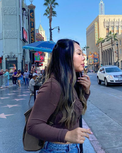 Customer photo review of SkinKiss™ Half-Placket Ruched Shirt Top