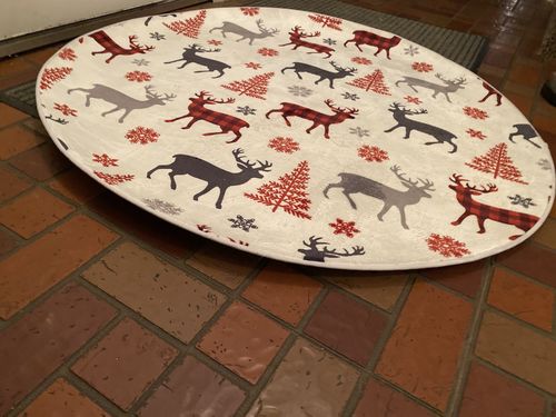 Customer photo review of Snow Deer SW1641 Round Rug