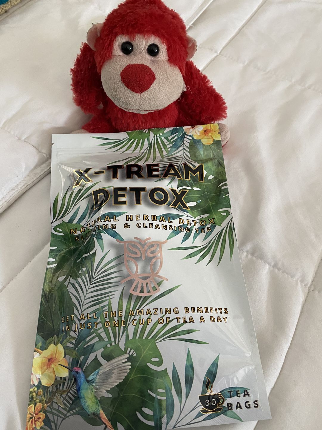 Customer photo review of X-TREAM DETOX TEA 1 BAG 30 DAY SUPPLY ( STRONGER VERSION )