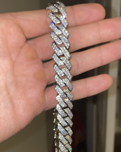 Customer photo review of 15mm Diamond Prong Set Chain (White Gold)