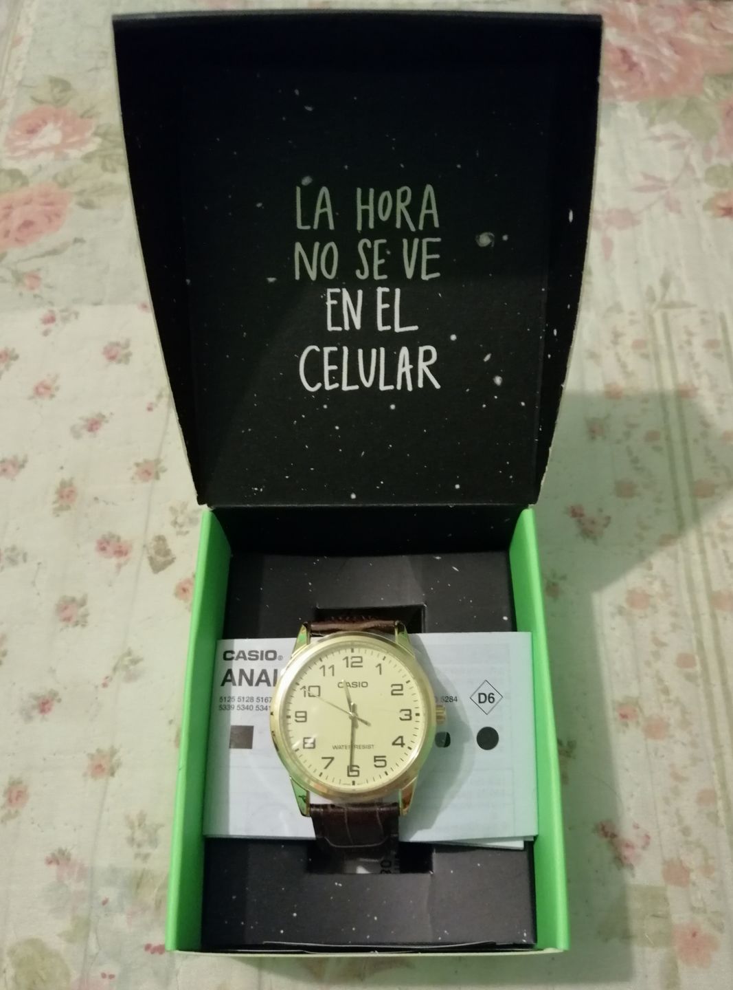 Customer photo review of Reloj Casio Análogo MTP-V001GL-9BUDF Dorado Correa de Cuero