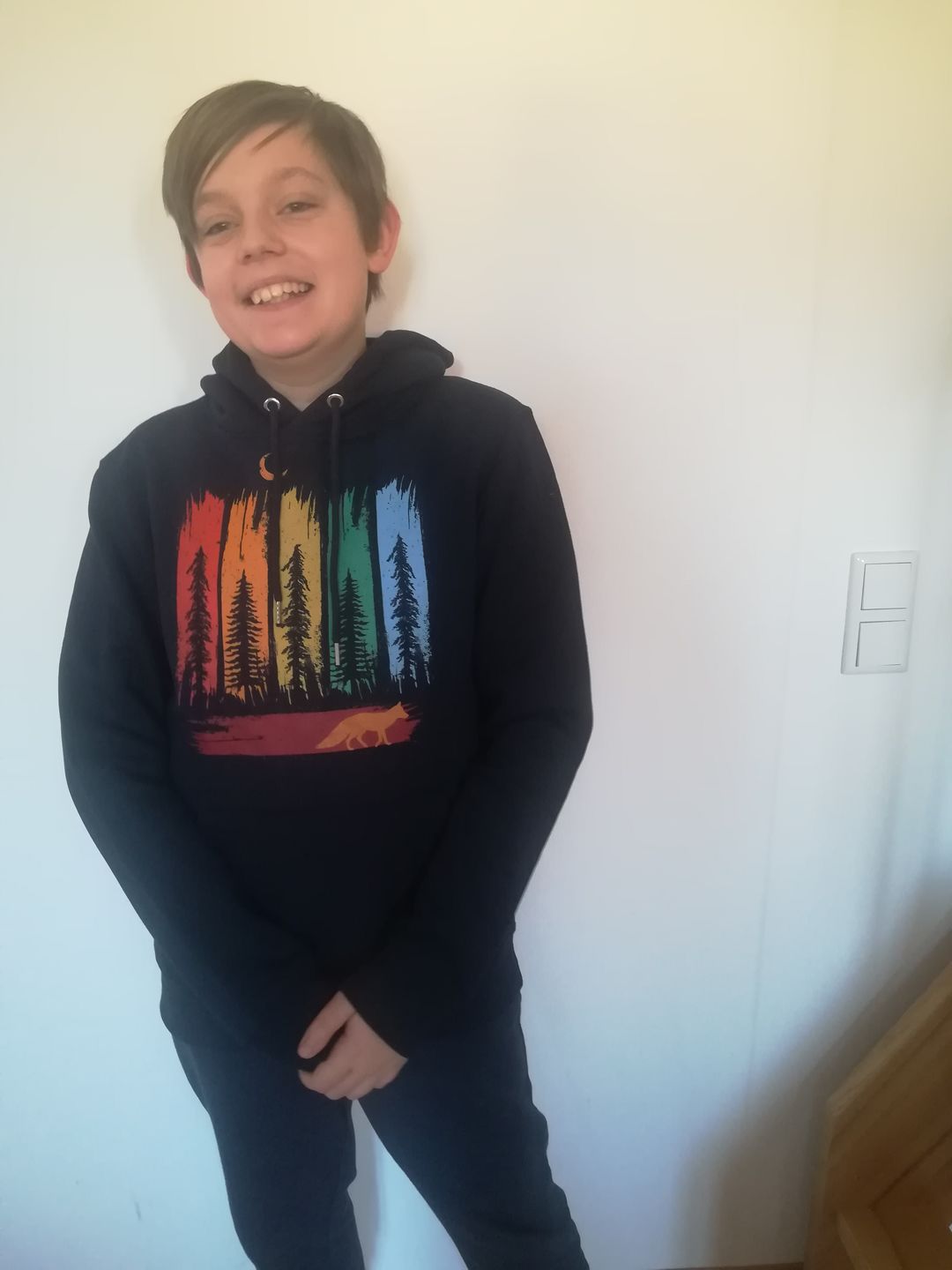 Customer photo review of FUCHS IM WALD BUNT - Bio Unisex Hoodie (PREMIUM)