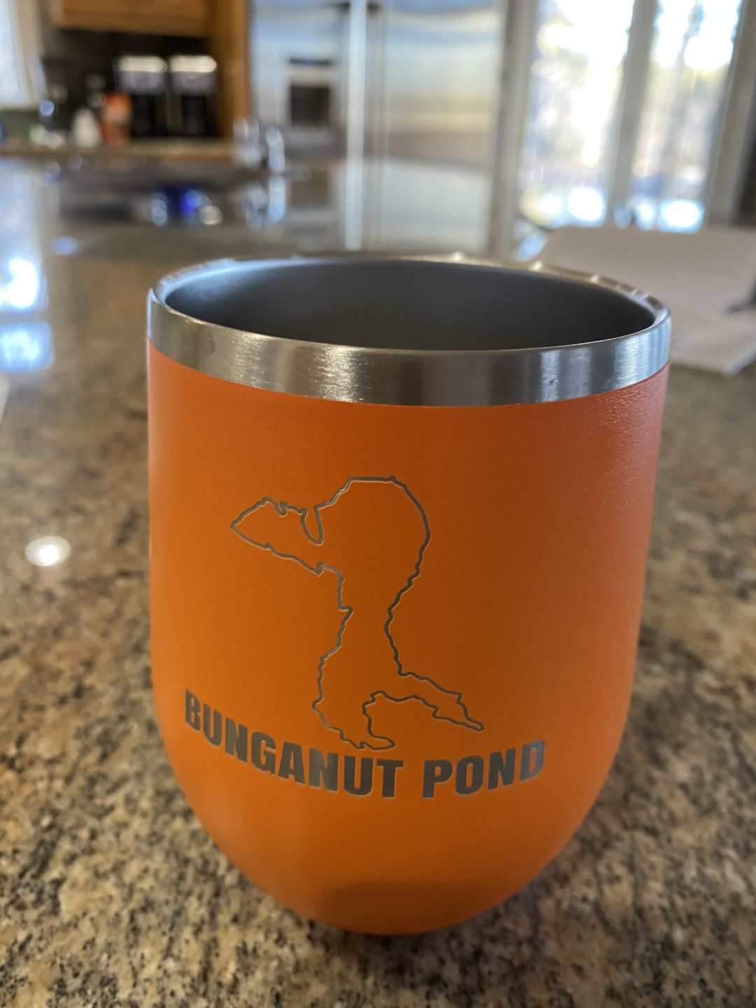 Customer photo review of Custom Lake Wine Tumbler