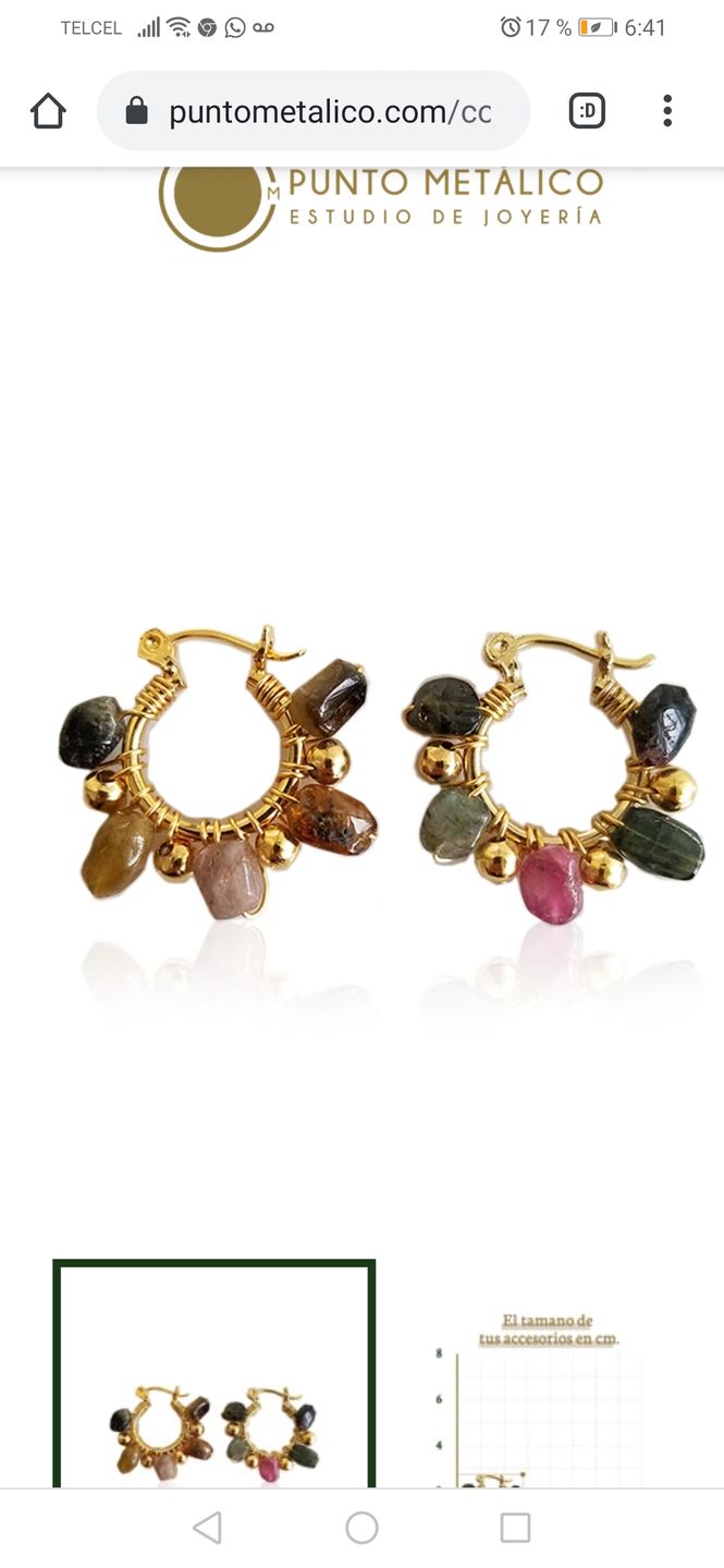 Customer photo review of Turmalina Hoops