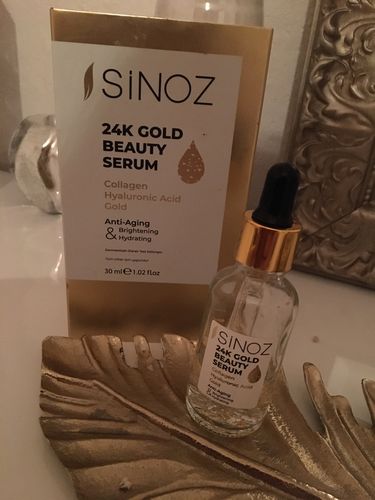 Customer photo review of 24K Gold Beauty Serum