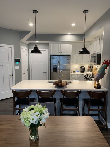 Customer photo review of 1 - Light Kitchen Single Dome Pendant Light