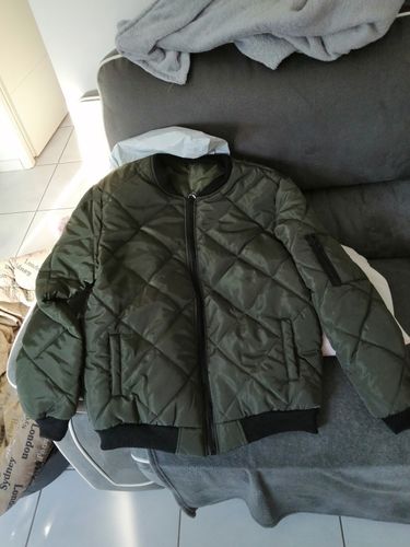 Customer photo review of STANDING COLLAR SOLID THICK COATS( 💥Over $89+ ,Code MY10🛒)