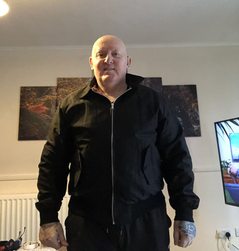 Customer photo review of Mens Classic Harrington Jacket - Black