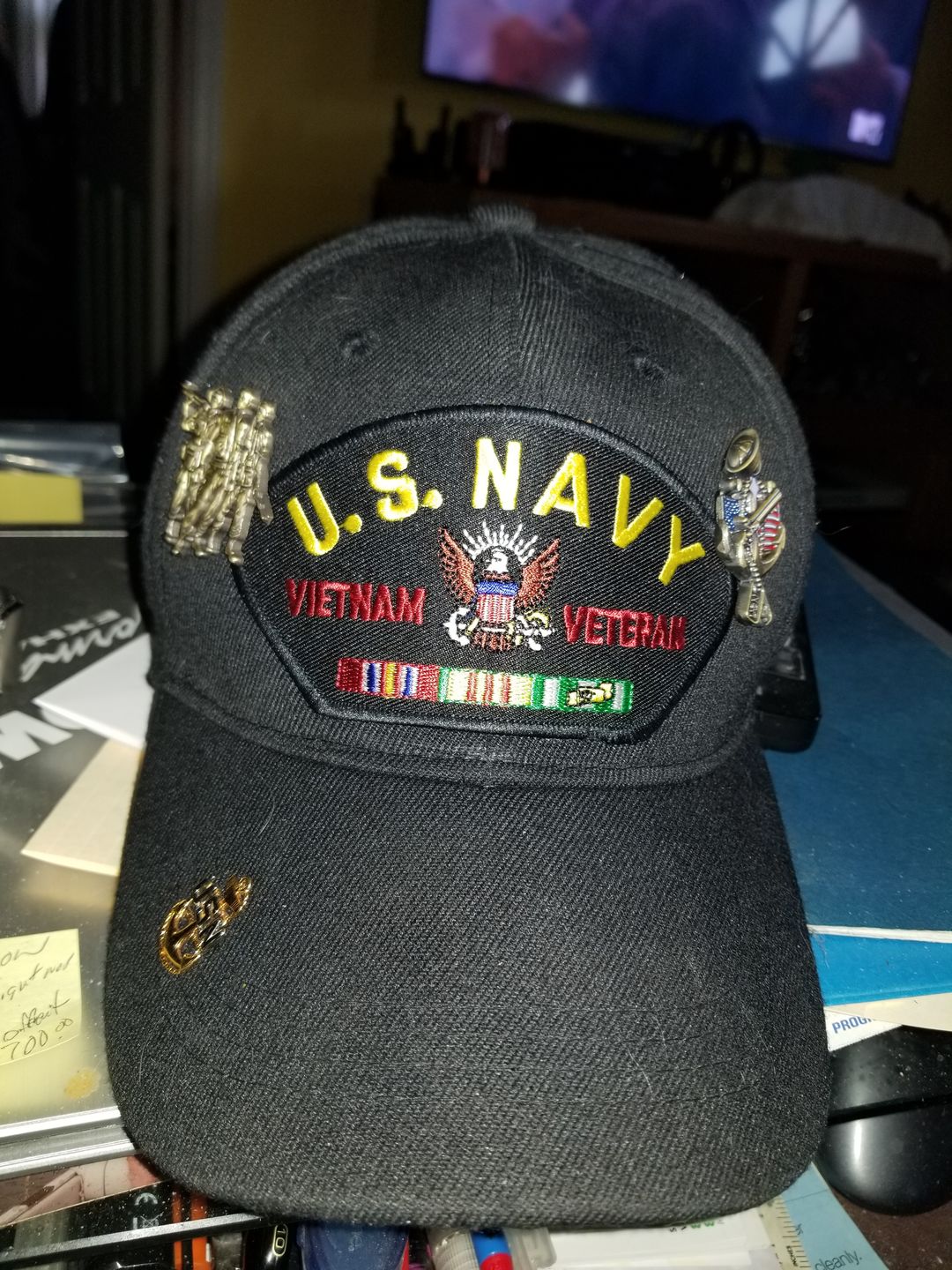 Customer photo review of Vietnam Veteran Pin