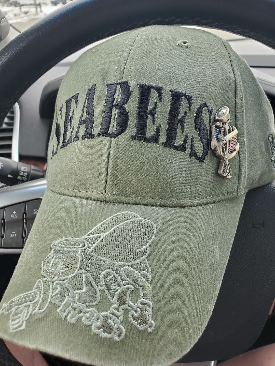 Customer photo review of US Navy Veteran Pin