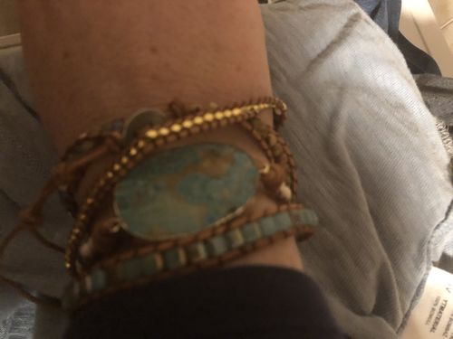 Customer photo review of WICKEL-ARMBAND AUS NATÜRLICHEM LABRADORIT