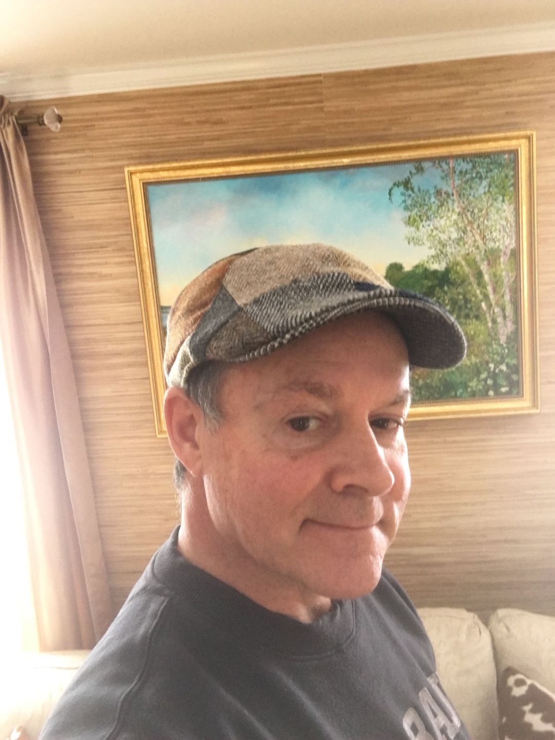 Customer photo review of Erin Cap Patchwork Tweed