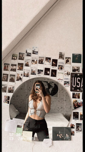 Customer photo review of Lace up halter top