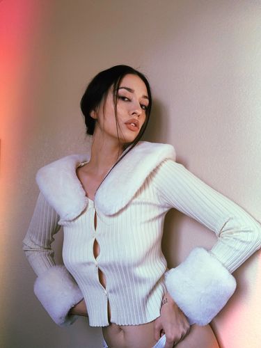 Customer photo review of Furry cardigan