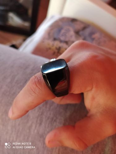 Customer photo review of SQUARE BLACK RING