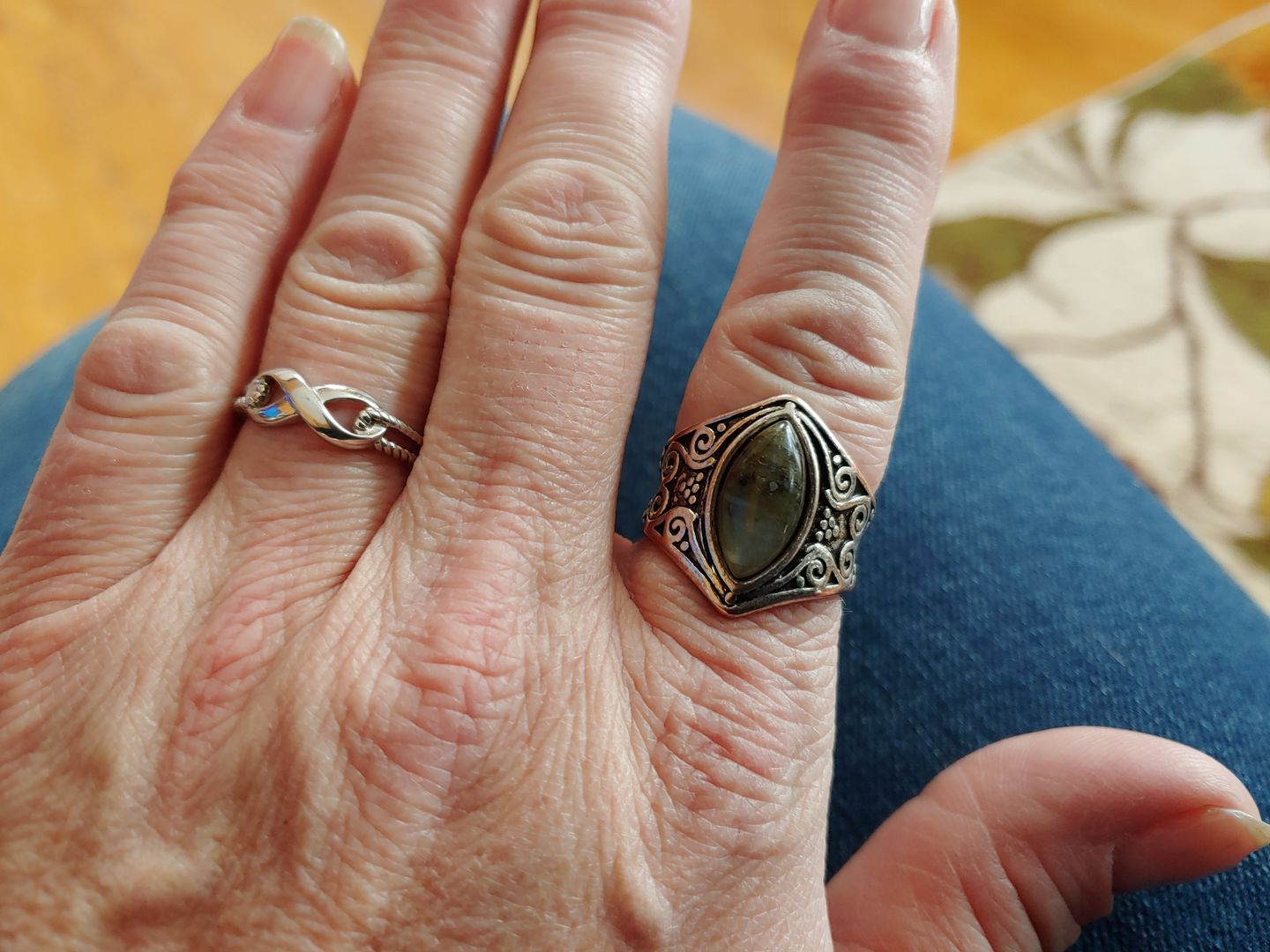 Customer photo review of Awakening Labradorite Ring
