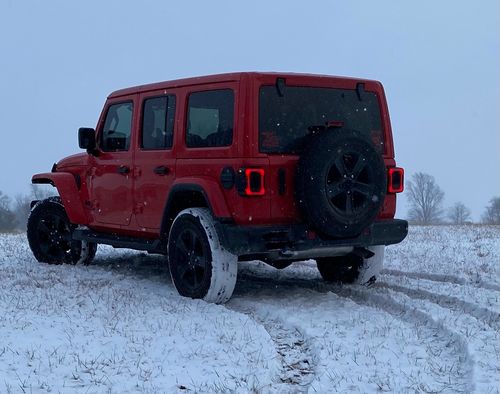 Customer photo review of Smoked Cover Tunnel Tail Lights for 18-21 Jeep Wrangler JL