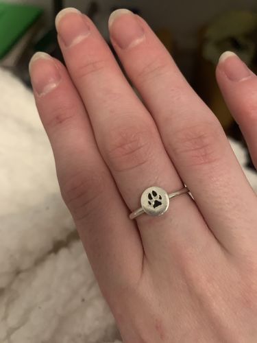 Customer photo review of Custom Paw Ring
