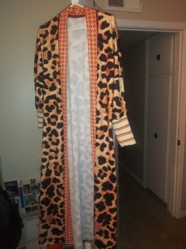 Customer photo review of Print Puff-Sleeve Cardigan