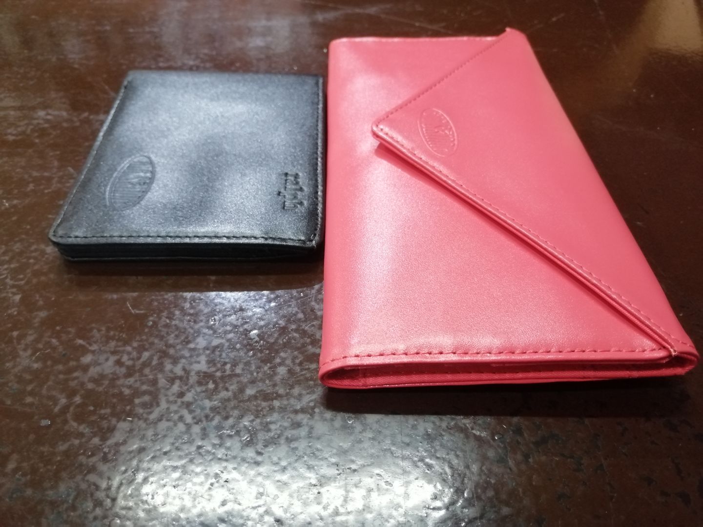 Customer photo review of Leather Slimvelope Coral Pink