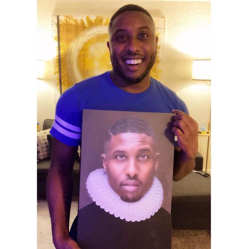 Customer photo review of The Scholar - Custom Canvas