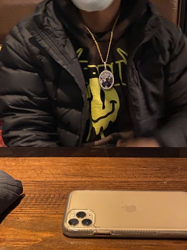 Customer photo review of Oval Memory Necklace