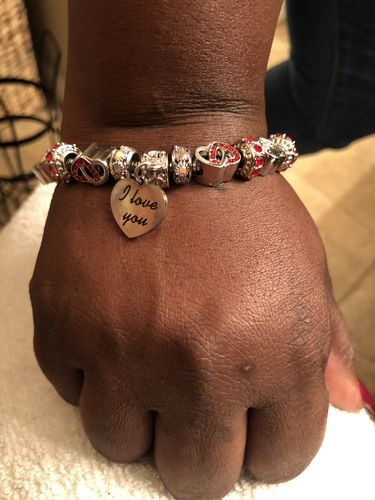 Customer photo review of I Love You Bracelet