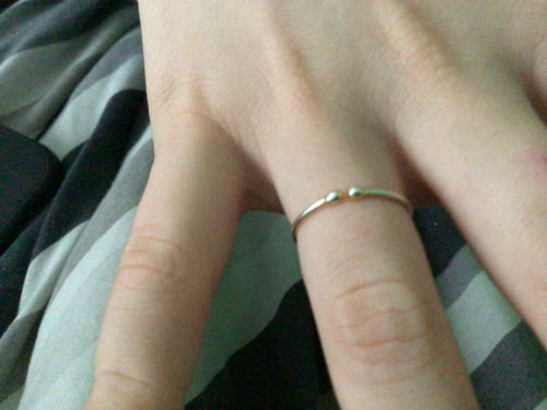Customer photo review of Dainty Minimal Ring