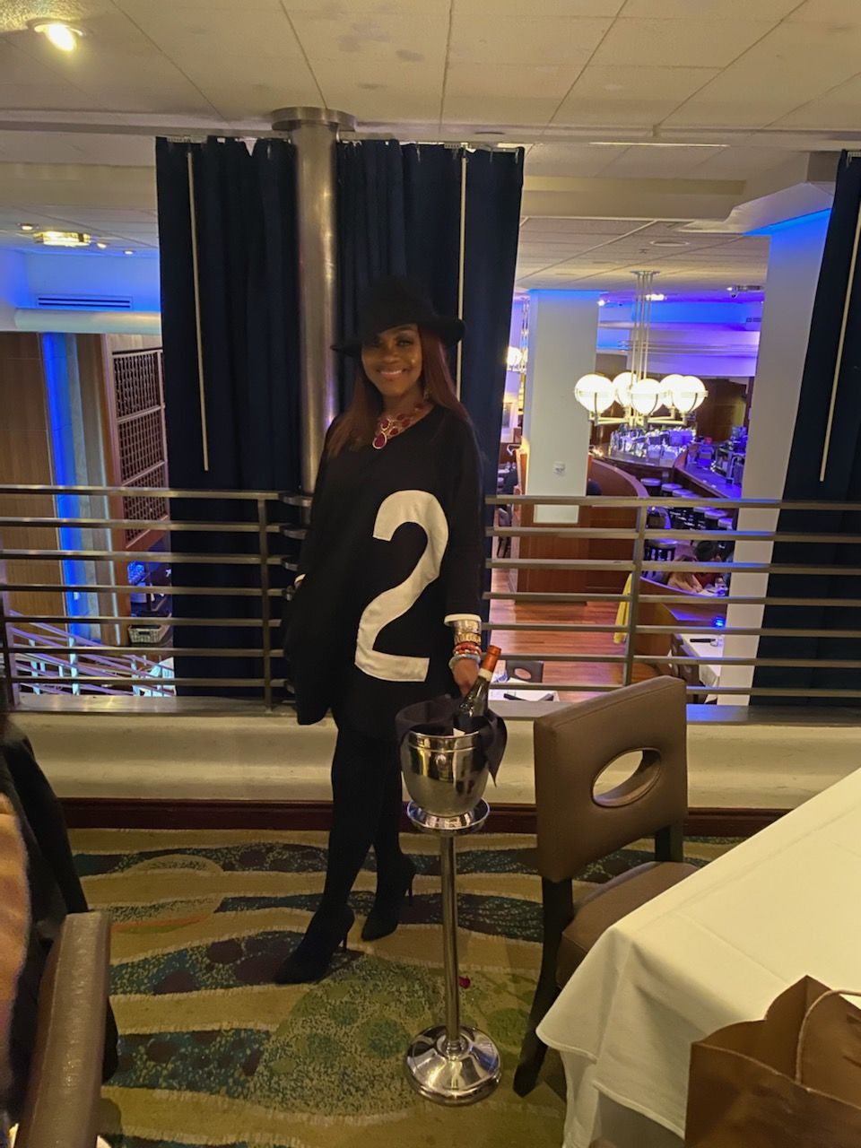 Customer photo review of Black Maxi Loose Tunic Dress