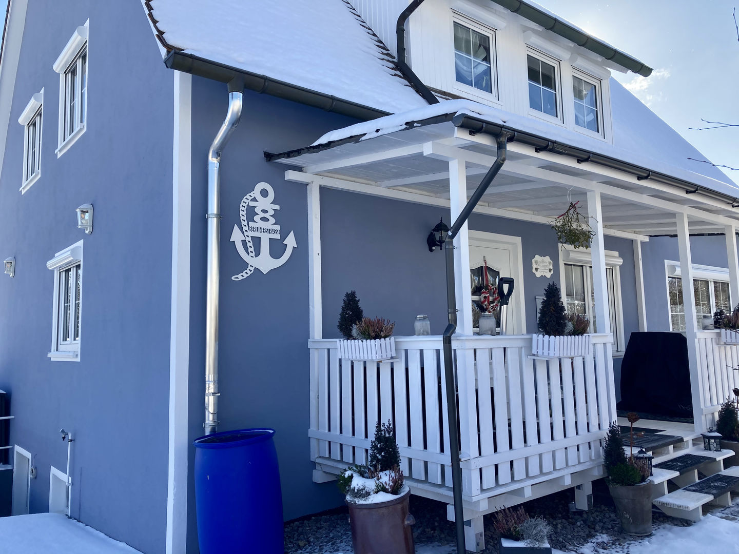 Customer photo review of Anker-Hausnummer mit Ankerkette (personalisierbar)
