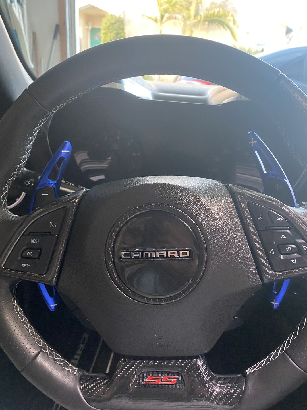 Customer photo review of (3 Pieces) Steering Wheel Full Chrome Delete Cover For 2016-2020 6th Gen Chevy Camaro