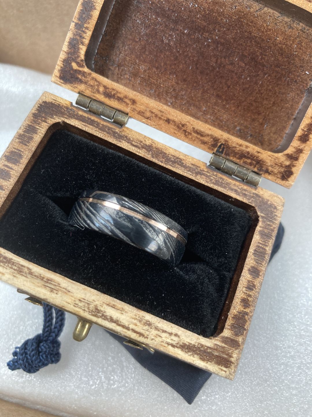 Customer photo review of Black Damascus and Rose Gold