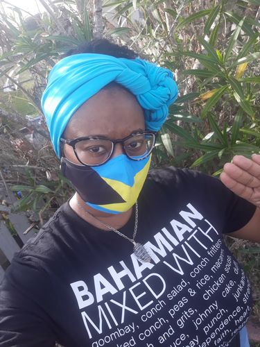 Customer photo review of Bahamian Mixed With "Goombay & Conch" T-Shirt