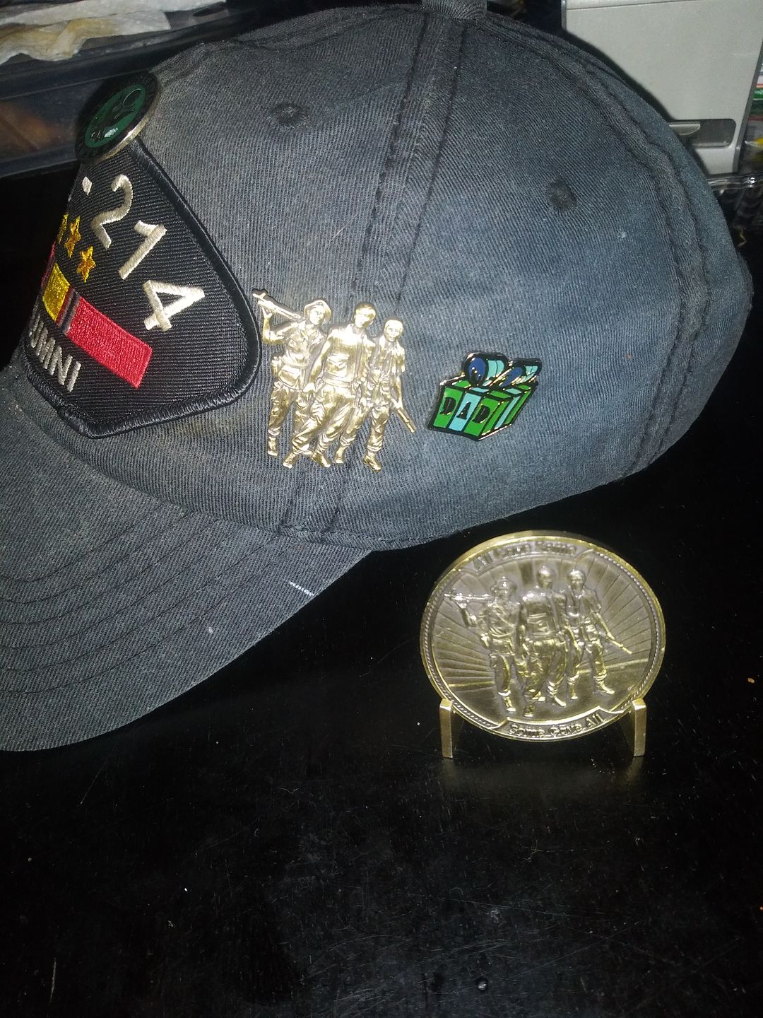 Customer photo review of Vietnam Veteran Pin