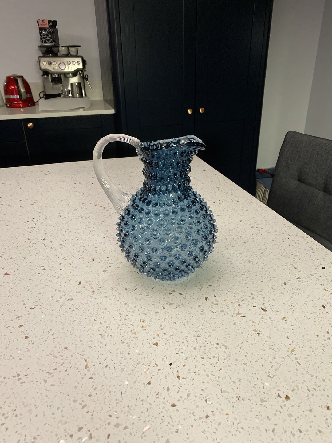 Customer photo review of Underlay Blue Smoke Hobnail Jug