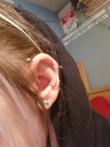 Customer photo review of Micro Opal Hinged Ring