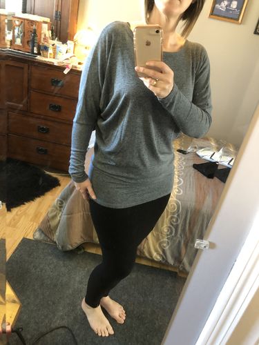 Customer photo review of Natural Vibe Knit Long Sleeve (Slate Blue)