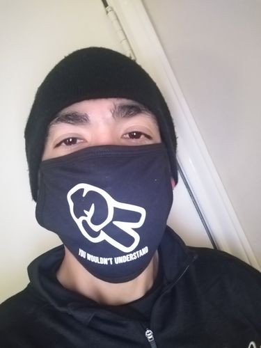 Customer photo review of Biker Wave Face Mask