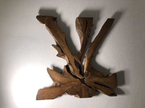 Customer photo review of Möbel Bressmer Teak Wandbild Wanddeko NAGA 100cm x 100cm | Holzbild | Wanddeko Natur zum Hängen