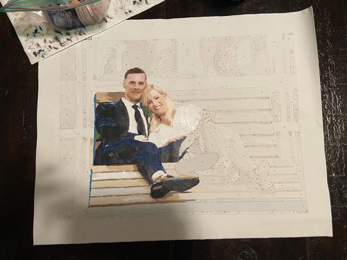 Customer photo review of Custom Paint By Numbers Kit - Upload Your Photo - Brush Set Included