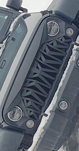 Customer photo review of Shark Grille - Matte Black for 07-18 Wrangler JK