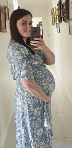 Customer photo review of Gala Maternity & Nursing Wrap Dress