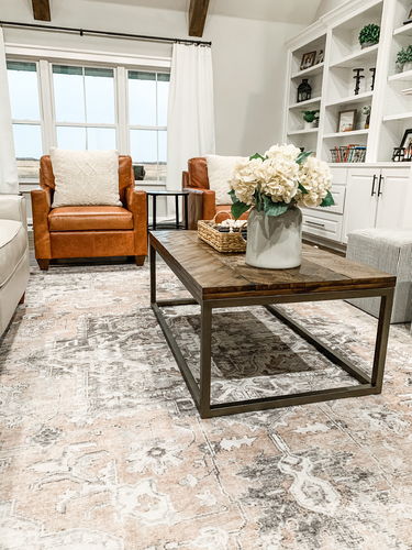 Customer photo review of Distressed Vintage Cezanne Blush Area Rug