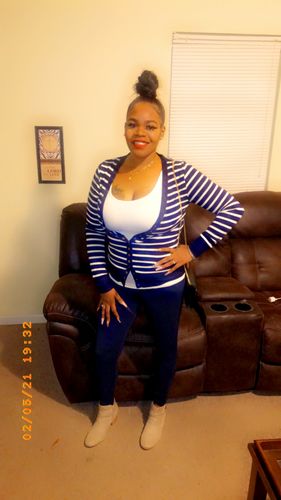 Customer photo review of Toni 3pc Cardigan Set (Navy/Ivory)
