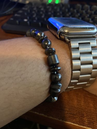 Customer photo review of Weight Loss Black Stone Magnetic Therapy Bracelet